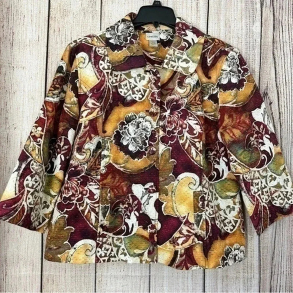 Chico’s Women’s Floral Jacket size XL